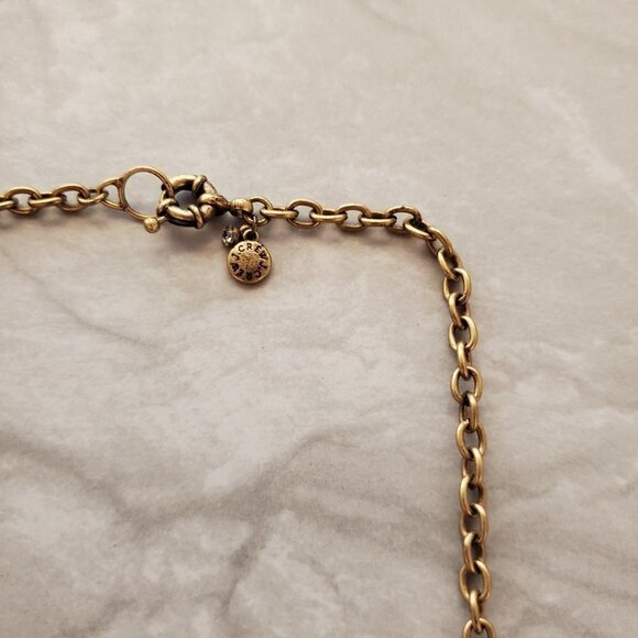 💙 J.Crew Enamel Rhinestones Crystals Pave Antique Mini Statement Necklace 💙 - Picture 13 of 16